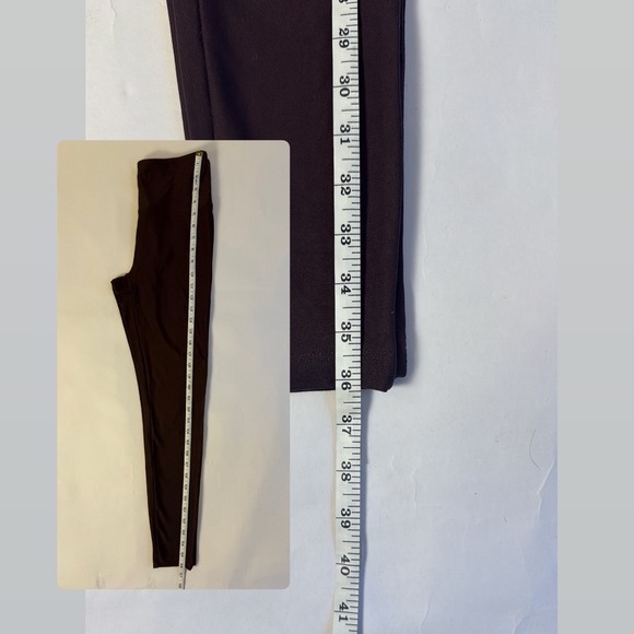 SO Womens High Waisted 7/8 Leggings Set Tan Crossover Twist & Black Small 2PK - Picture 10 of 16
